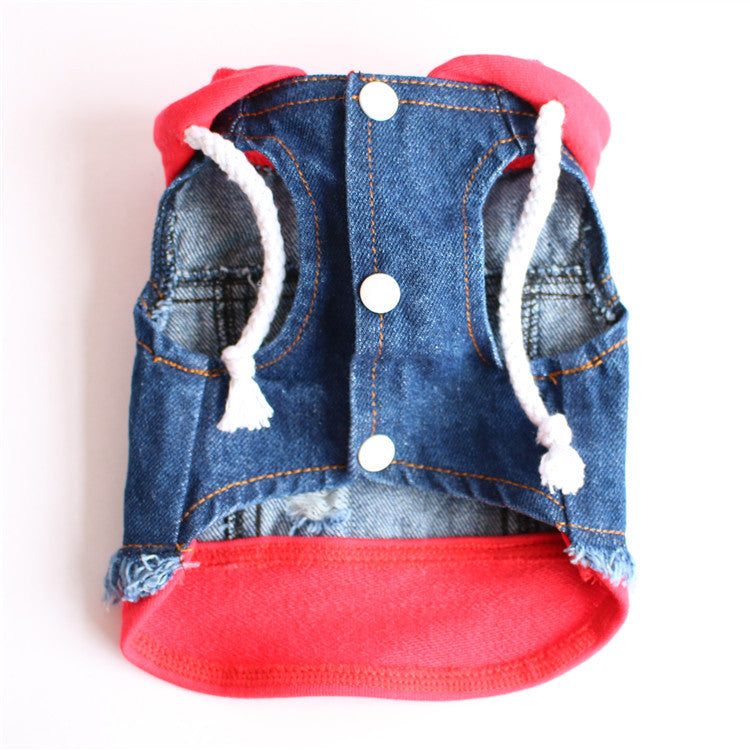 Pet clothes are better than teddy bears, teddy dogs, spring and summer outfits, ripped denim vests, and small vests