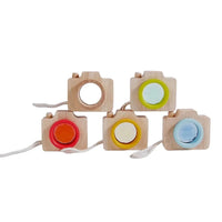 5 Pcs Mini Gemmed Wooden Camera Kaleidoscope - BIG FRENCHIES