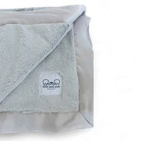 Luxury Satin Border Blanket - Silver - BIG FRENCHIES