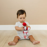 Caterpillar Teething and Sensory Toy in Black, White and Red, 9" - BIG FRENCHIES