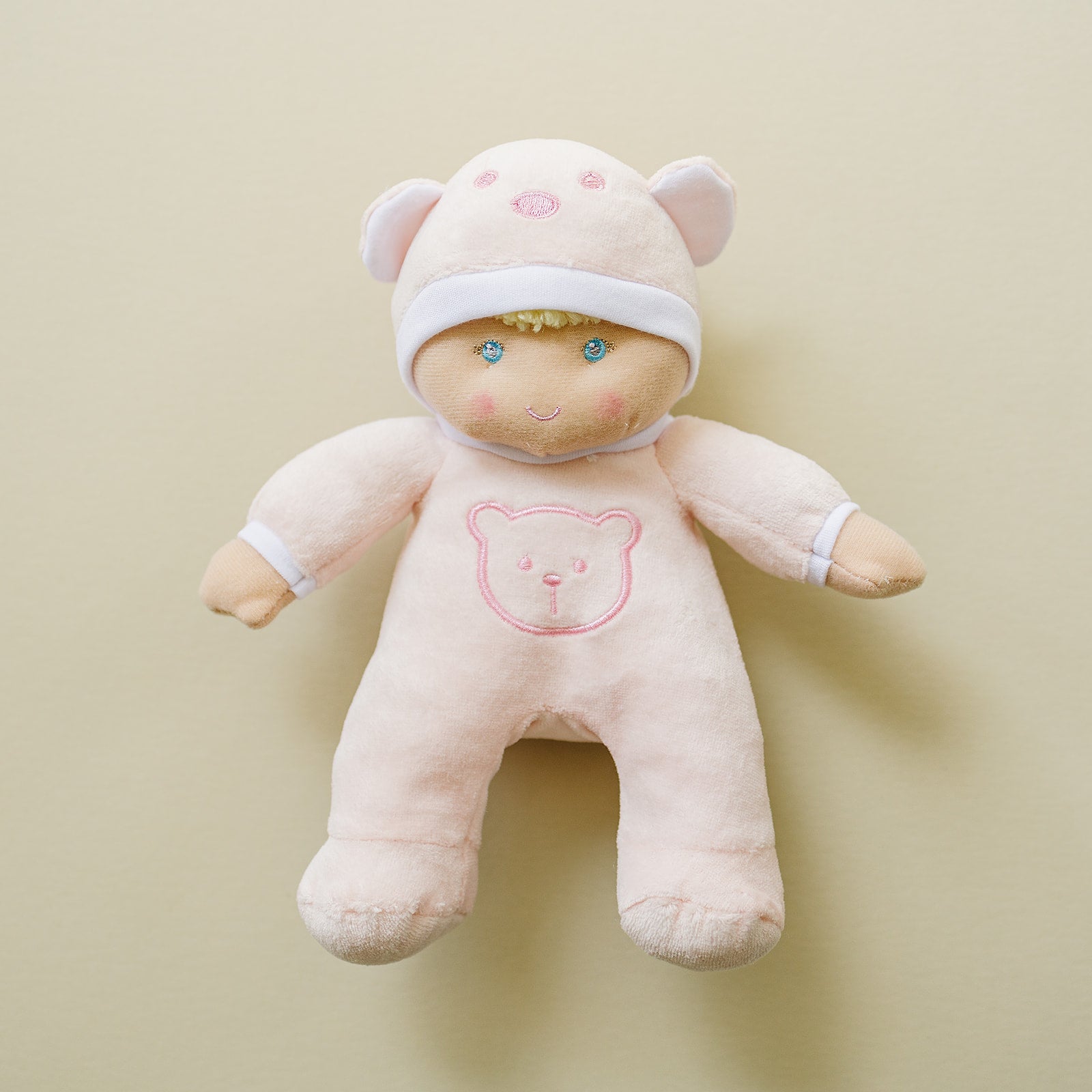 My First Baby Girl Doll in Pink with Rattle - BIG FRENCHIES