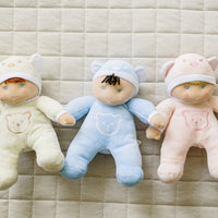 My First Baby Boy Doll in Blue with Rattle - BIG FRENCHIES