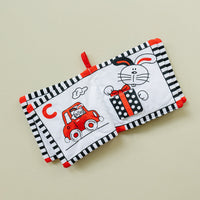 Soft Cloth Book of ABCs in High Contrast Black White Red - BIG FRENCHIES