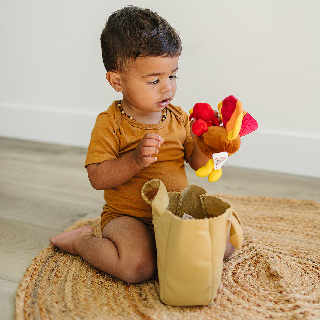 My First Thanksgiving Toy with Plush Gobble Turkey, Teddy Bear, Little Pumpkin Pie - BIG FRENCHIES