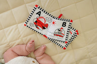 Soft Cloth Book of ABCs in High Contrast Black White Red - BIG FRENCHIES