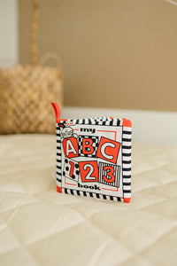 Soft Cloth Book of ABCs in High Contrast Black White Red - BIG FRENCHIES