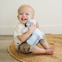My First Baby Boy Doll in Blue with Rattle - BIG FRENCHIES