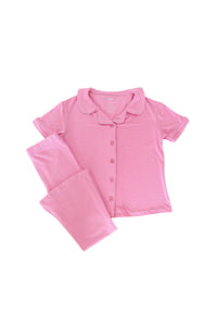 BELLA PINK RIB DREAM GIRL'S FLARE SET
