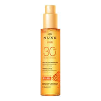 Nuxe Sun Tanning Oil SPF30: Protect & Bronze with Organic Oils & Vitamin E, Water-Resistant Sunscreen for Radiant Skin