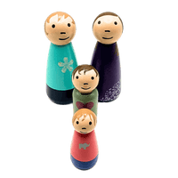 LGBTQ+ Family Wooden Doll Set - Two Moms