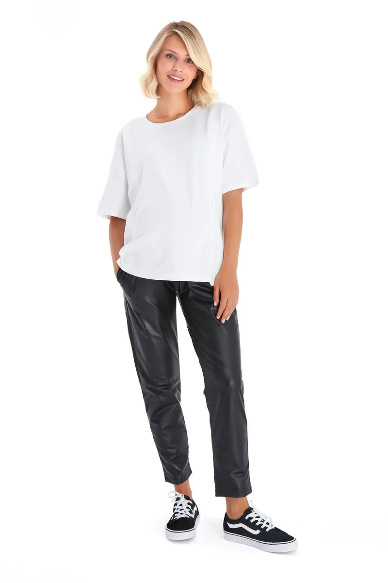 Anytime Anywhere Side Zip Maternity/Nursing T-Shirt - BIG FRENCHIES
