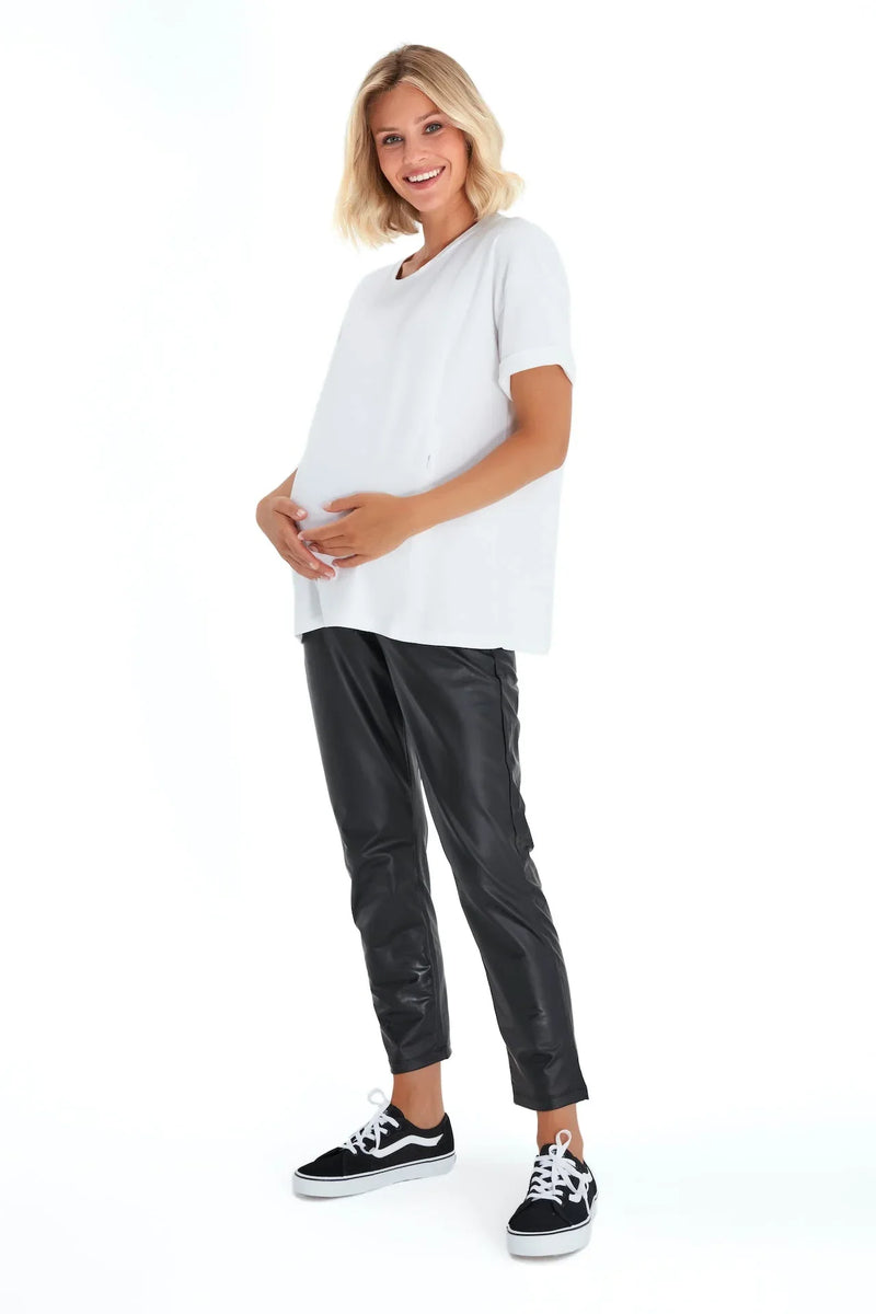Anytime Anywhere Side Zip Maternity/Nursing T-Shirt - BIG FRENCHIES