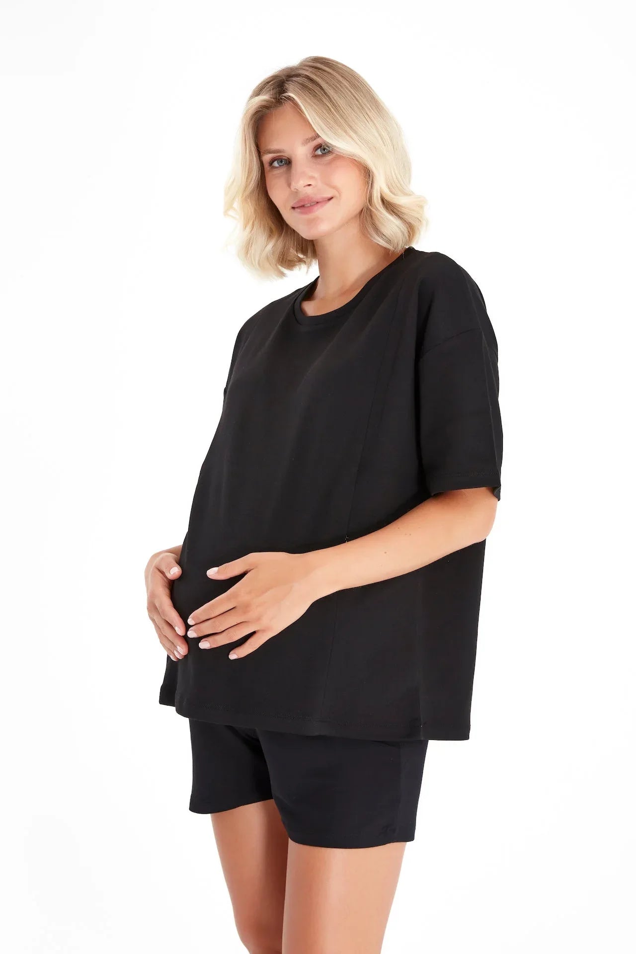 Anytime Anywhere Side Zip Maternity/Nursing T-Shirt - BIG FRENCHIES