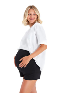 Super Soft Foldover Waistband Maternity Shorts - BIG FRENCHIES