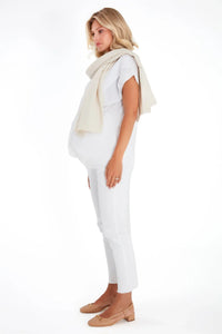 Graceful Non-Denim Foldover Waistband Maternity Pants - BIG FRENCHIES