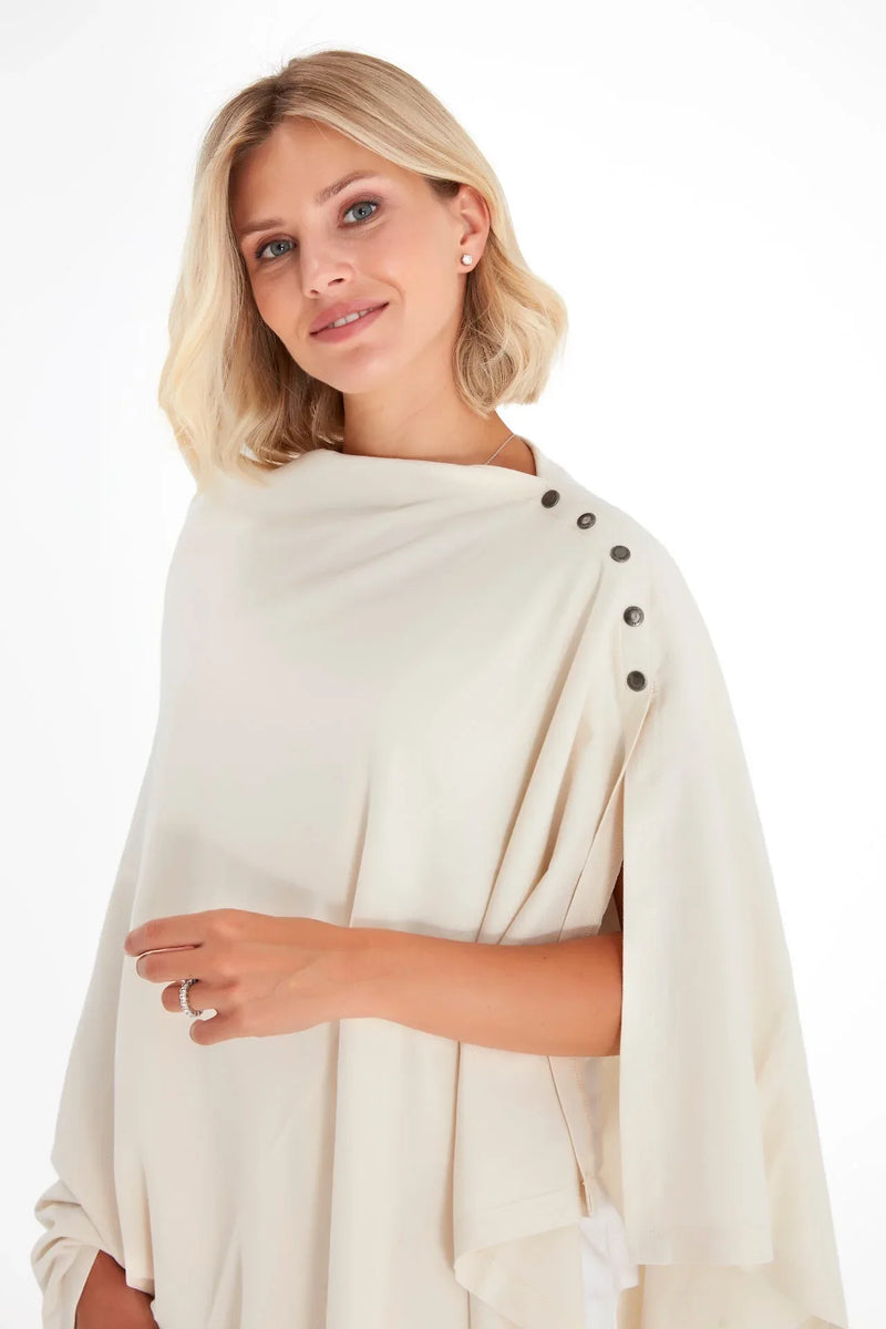 4in1 Multipurpose Supreme Cotton Cape as Maternity/Nursing Shawl - BIG FRENCHIES