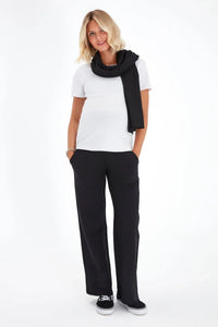 Simply Cool Foldover Waistband Stretch Cotton Maternity Jogger Pants - BIG FRENCHIES