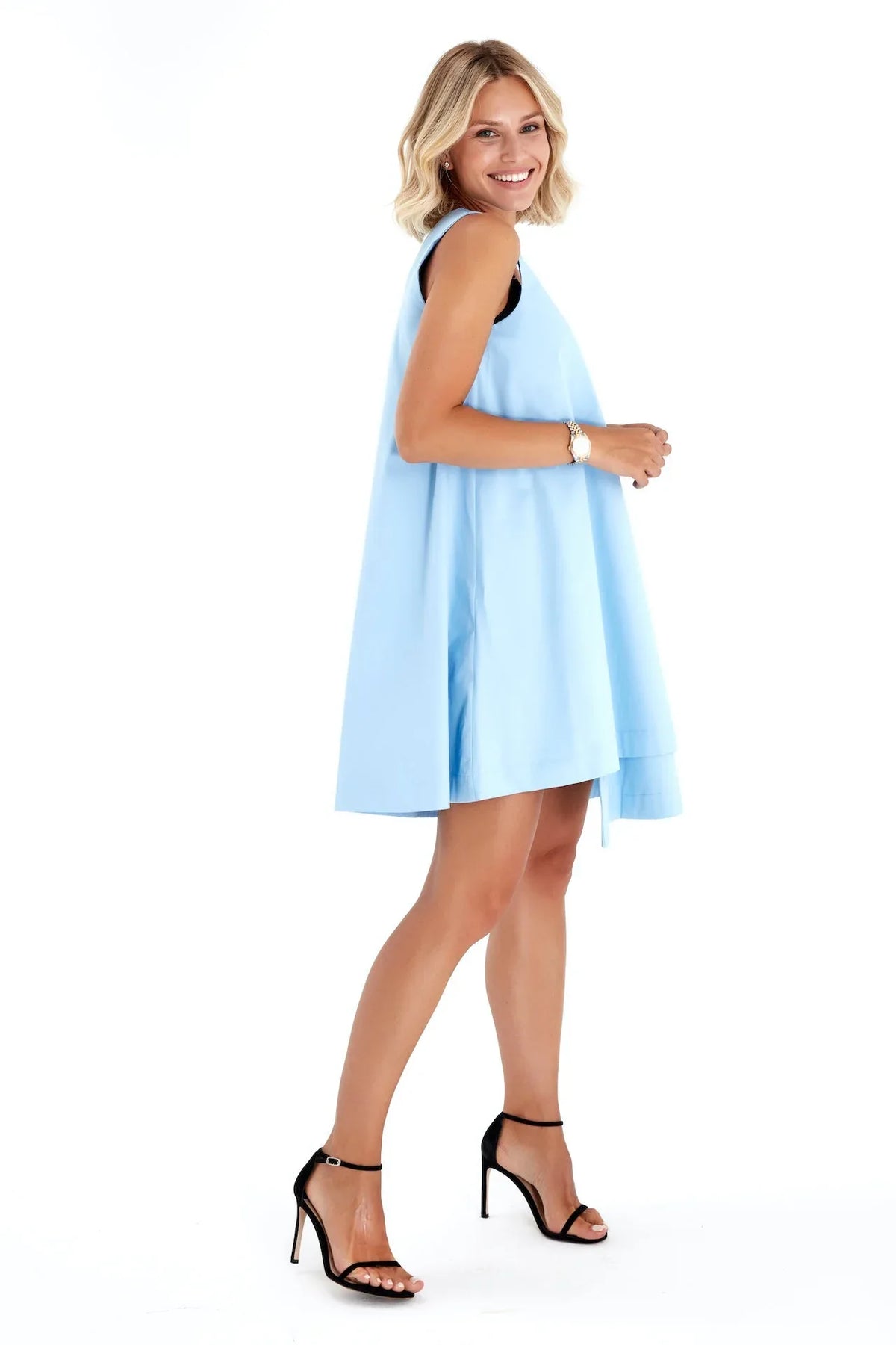 Amaze Sleeveless Cotton Maternity/Nursing Swing Dress - BIG FRENCHIES