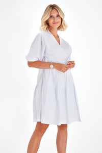 Waterfall Tie Waist A-Line Maternity/Nursing Wrap Dress