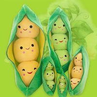 25cm Kawaii Pea Plush – Soft Pea-Shaped Pillow Toy for Kids - BIG FRENCHIES