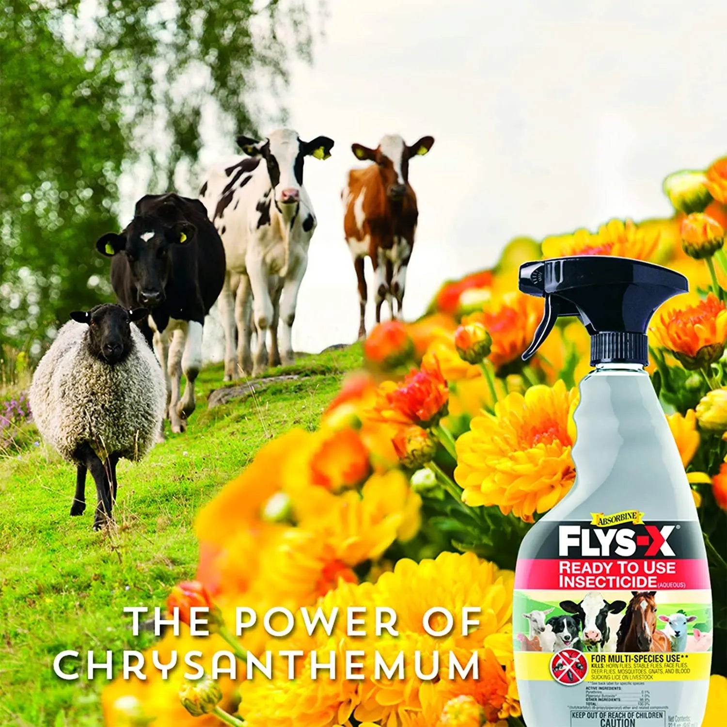 Absorbine Flys-X Multi-Species Fly Spray for Livestock & Pets Insect Protection 32 oz.