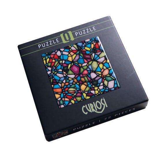 Abstract Color Mix Q 72 Piece Pocket Jigsaw Puzzle Curiosi - BIG FRENCHIES