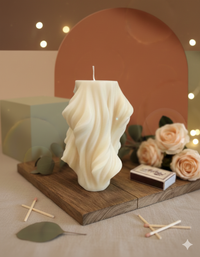Modern Twist Candle | Contemporary Art Home Accent