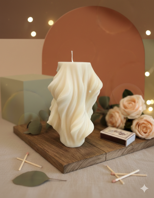 Modern Twist Candle | Contemporary Art Home Accent