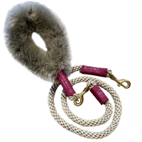Bundle Shearling Fur Grip + Rope Leash for Dogs - BIG FRENCHIES