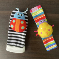 Baby Rattle Socks & Wrist Strap Set – Soft Animal Toys for 0–12 Months - BIG FRENCHIES
