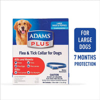 Adams Plus Flea Tick Collar Dogs 7-Month Large Dogs Puppies Kills Fleas Ticks