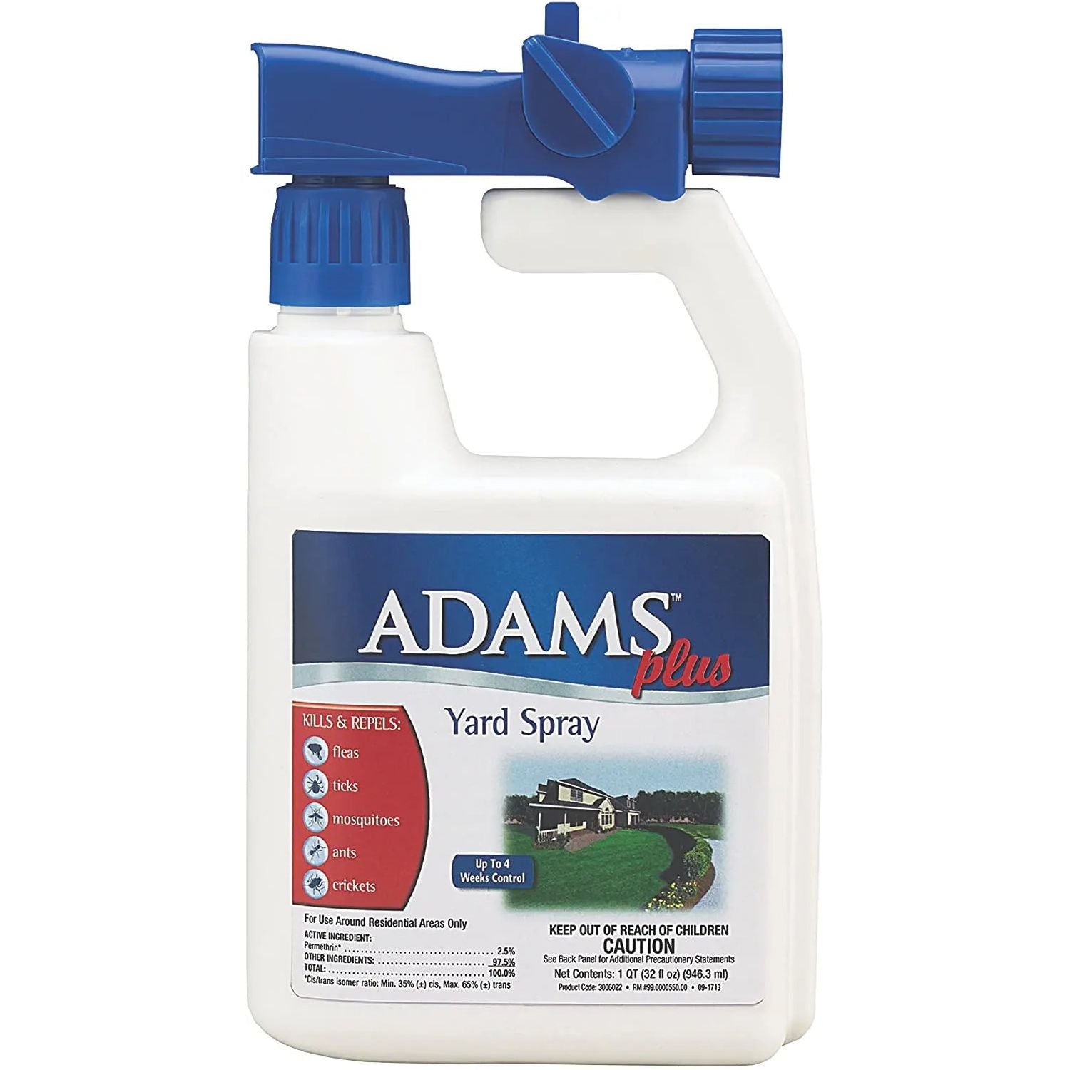 Adams Plus Yard Spray Flea Tick & Mosquito Control Hose Connector 32 oz.