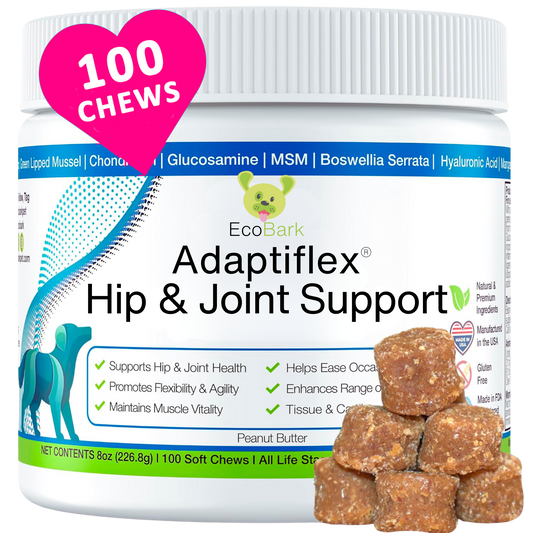 EcoBark Adaptiflex™ Hip and Joint Supplement for Dogs with Glucosamine, Chondroitin, and MSM - BIG FRENCHIES