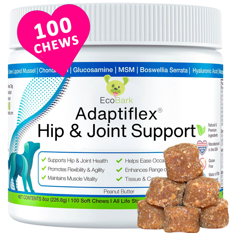 EcoBark Adaptiflex™ Hip and Joint Supplement for Dogs with Glucosamine, Chondroitin, and MSM - BIG FRENCHIES