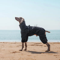 Adjustable Waterproof Dog Raincoat with Harness Reflective 4-Leg Jacket S–5XL