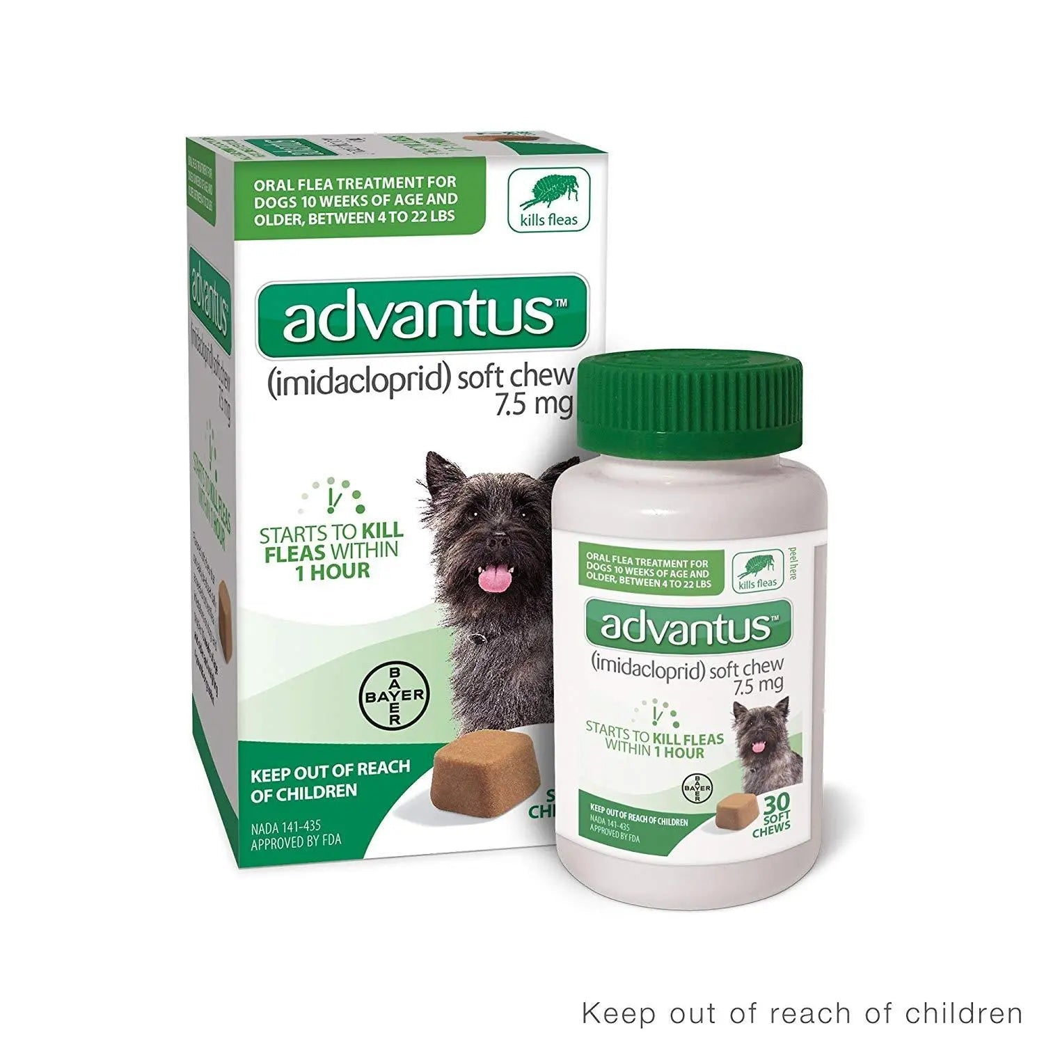 Advantus Flea Soft Chews for Small Dogs 4-22 lbs. 30 Count