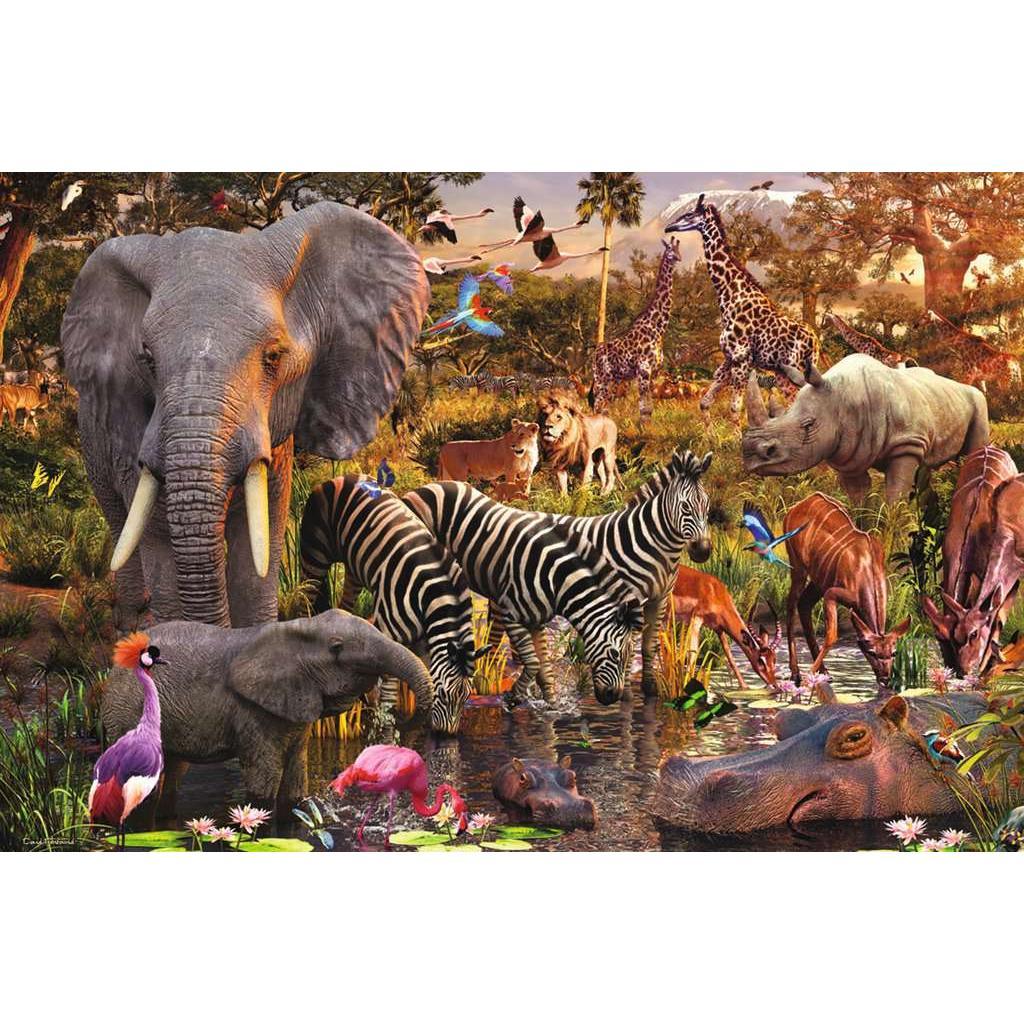 African Animal World 3000 Piece Jigsaw Puzzle Ravensburger - BIG FRENCHIES
