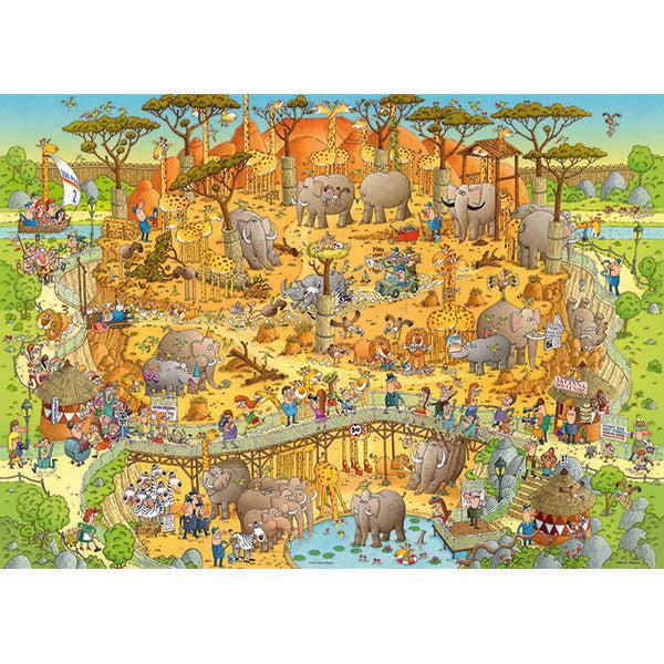 African Habitat Funky Zoo 1000 Piece Jigsaw Puzzle Heye - BIG FRENCHIES