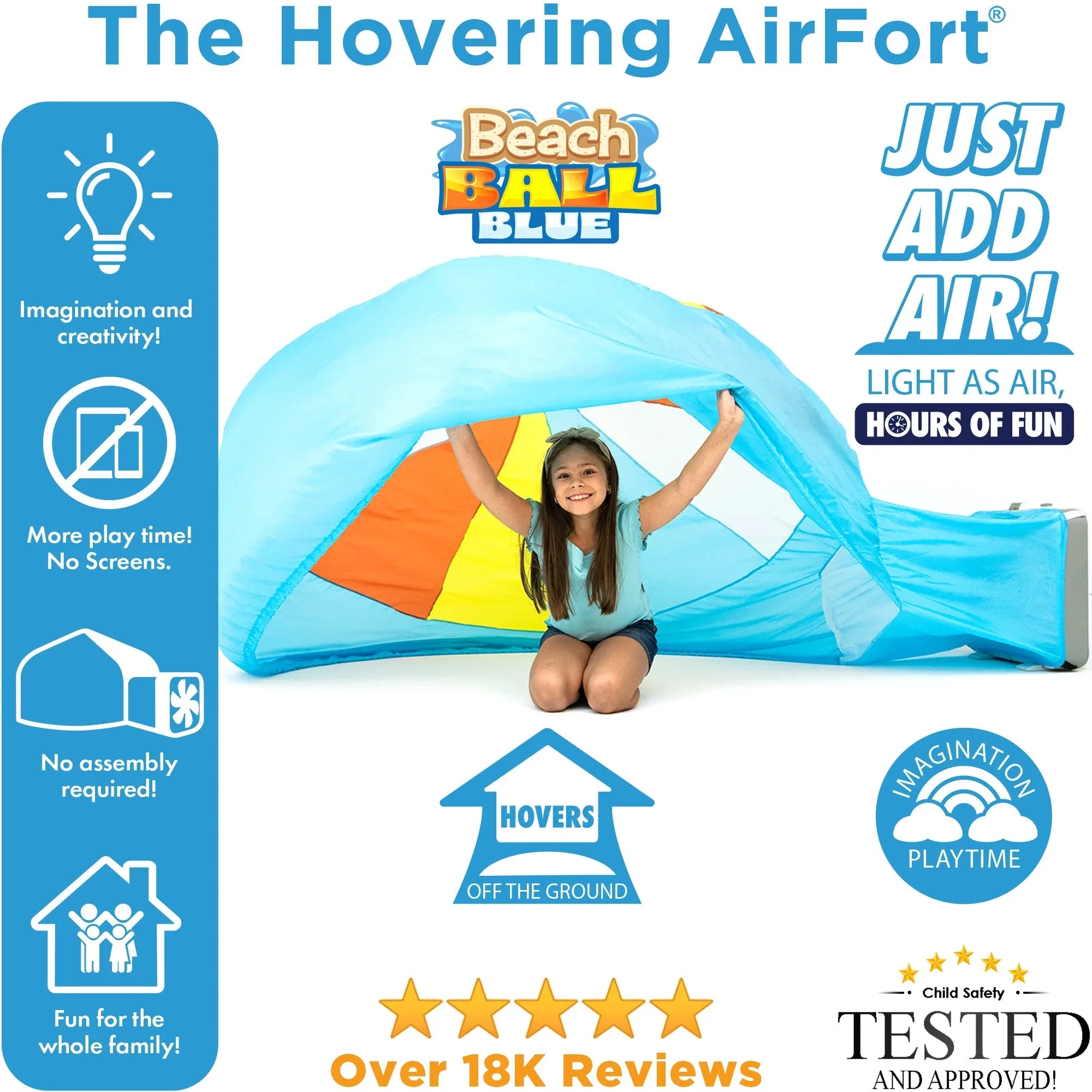 The Original AirFort - Beach Ball Blue - BIG FRENCHIES