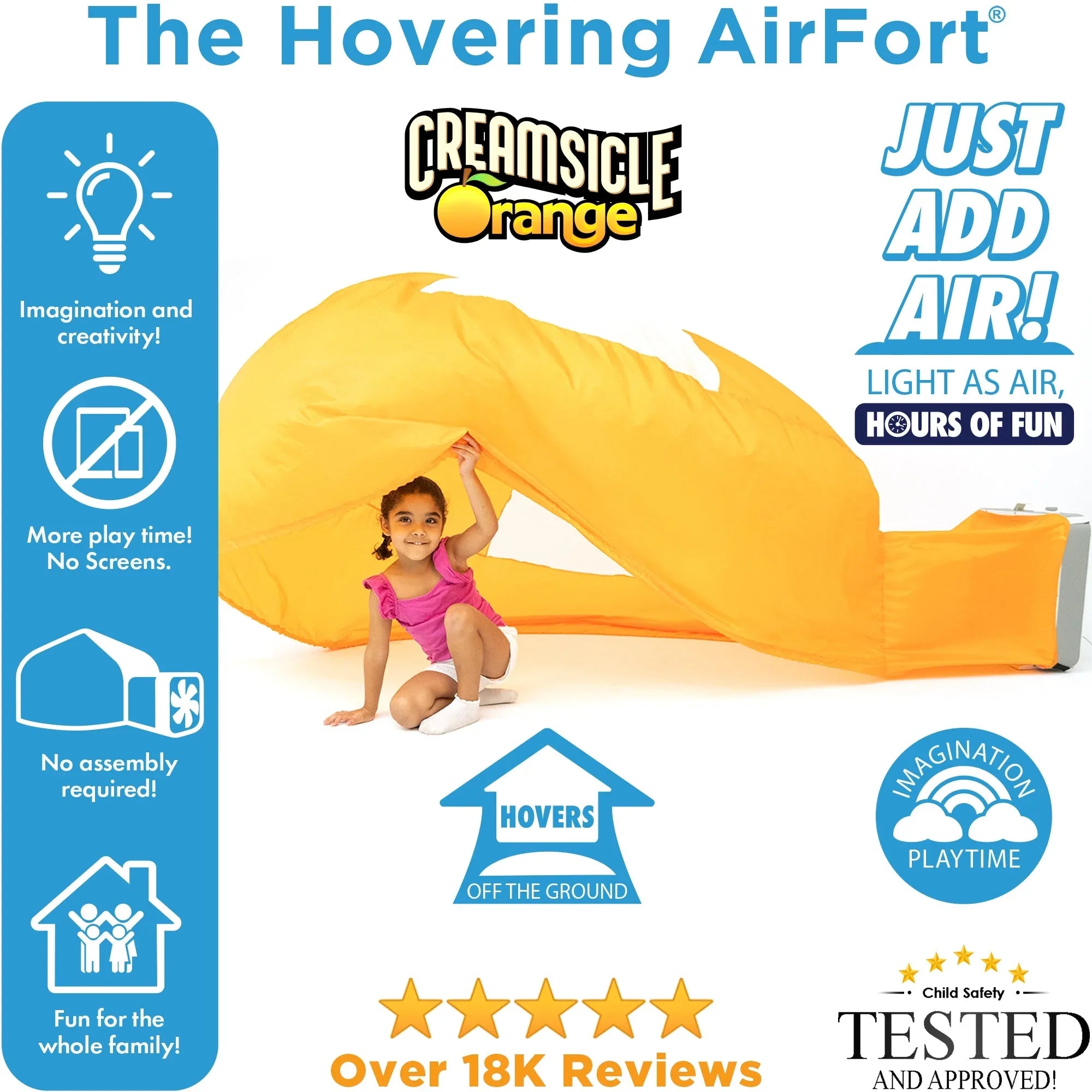 The Original AirFort - Creamsicle Orange - BIG FRENCHIES