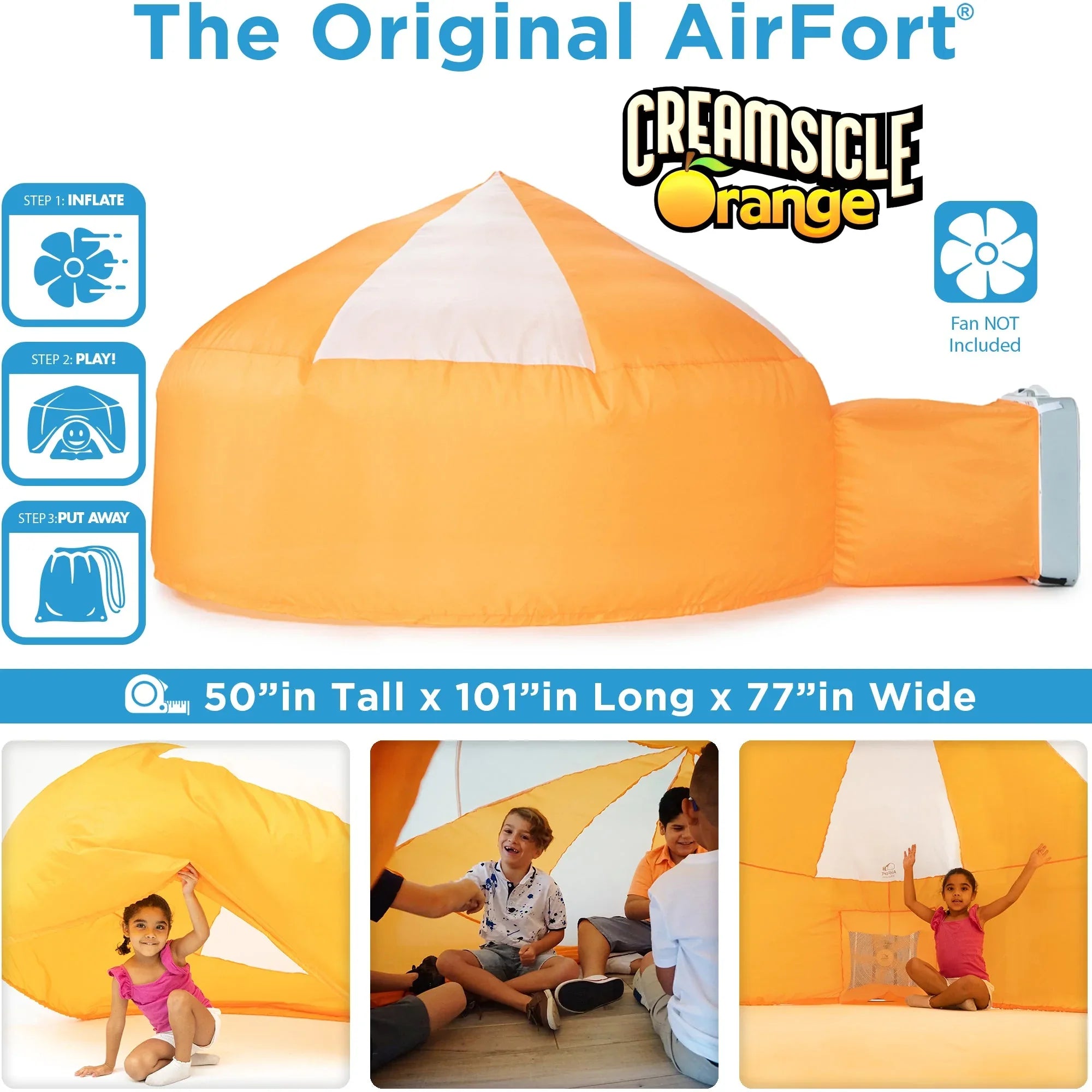 The Original AirFort - Creamsicle Orange - BIG FRENCHIES