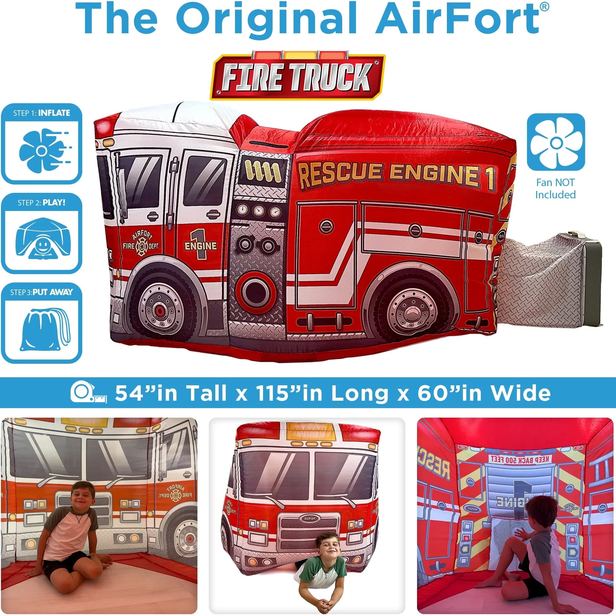 The Original AirFort - Firetruck - BIG FRENCHIES