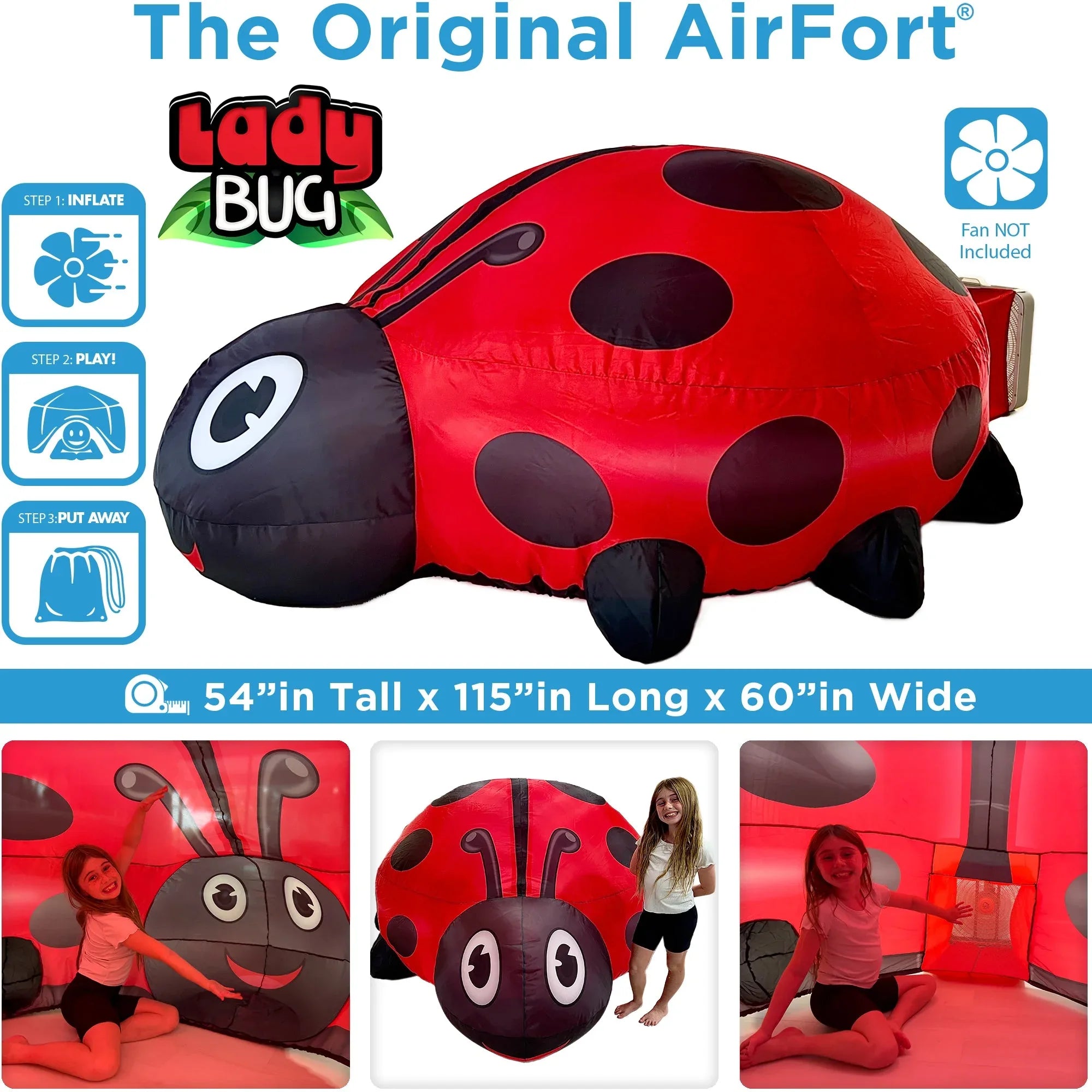 The Original AirFort - Ladybug - BIG FRENCHIES
