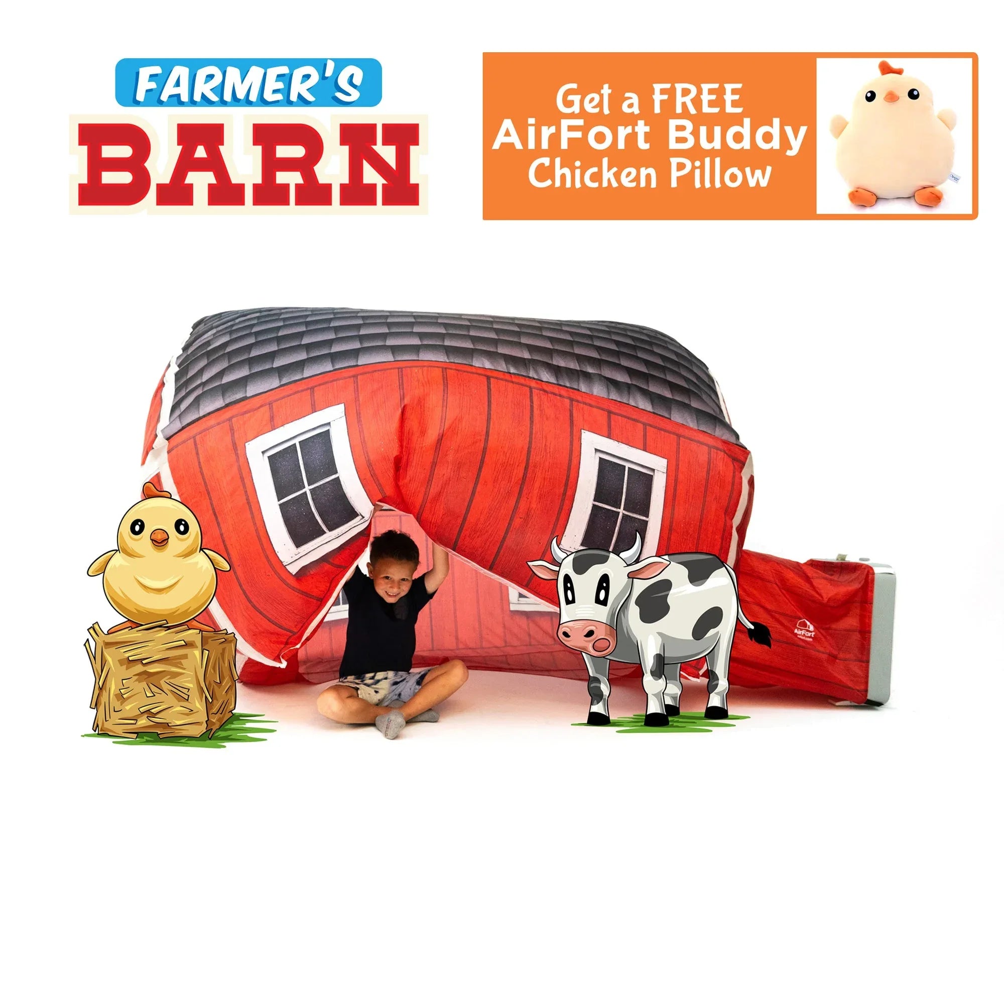 Farmers Barn + FREE AirFort Buddy Chicken Pillow (While Supplies Last!) - BIG FRENCHIES