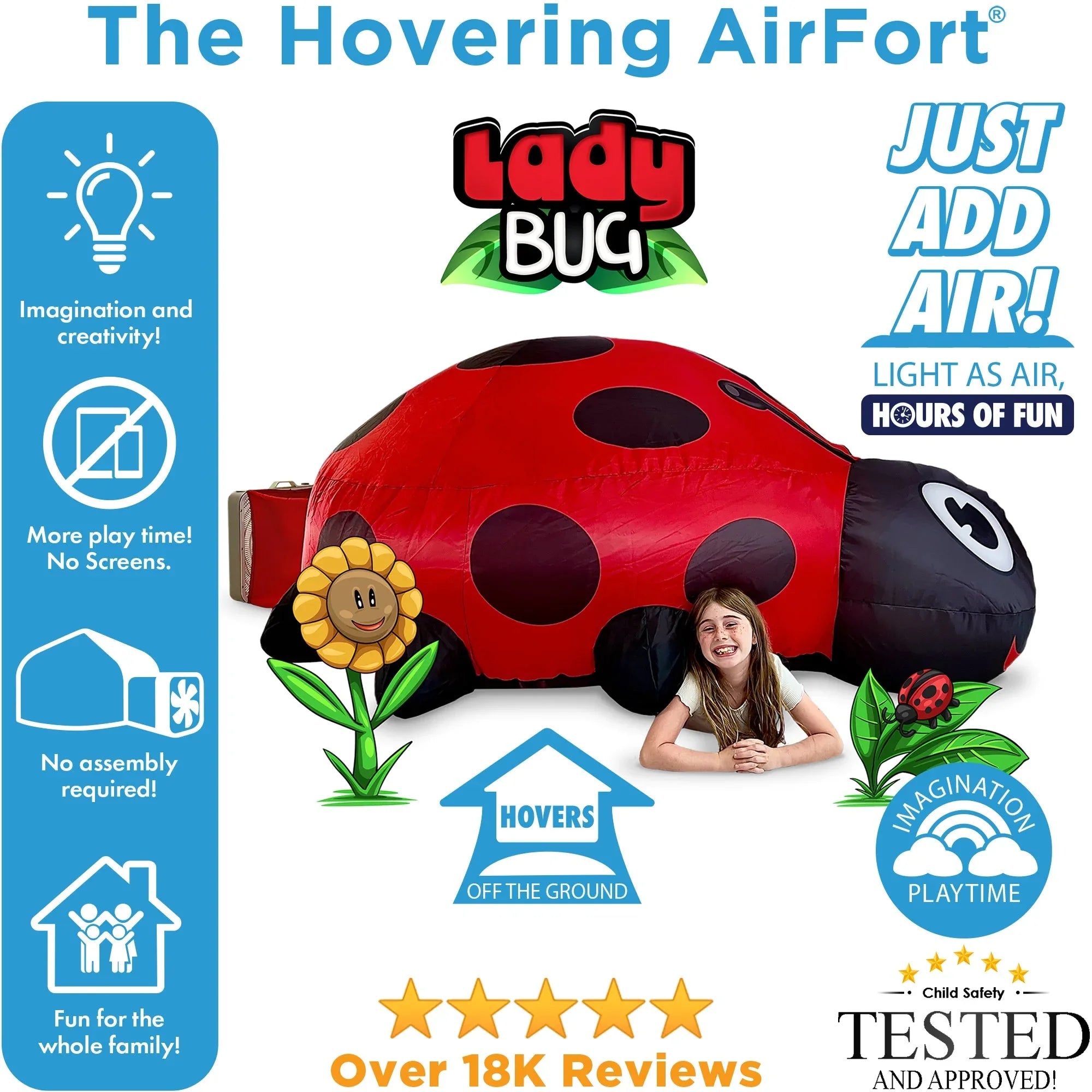 The Original AirFort - Ladybug - BIG FRENCHIES
