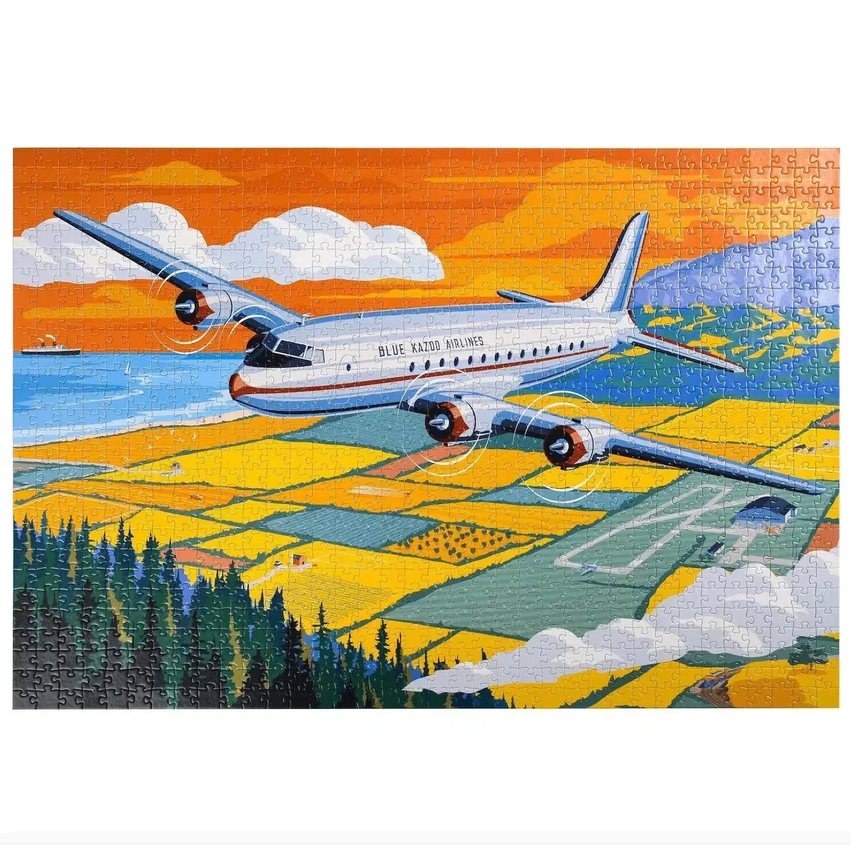 Airplane 1000 Piece Jigsaw Puzzle Blue Kazoo - BIG FRENCHIES