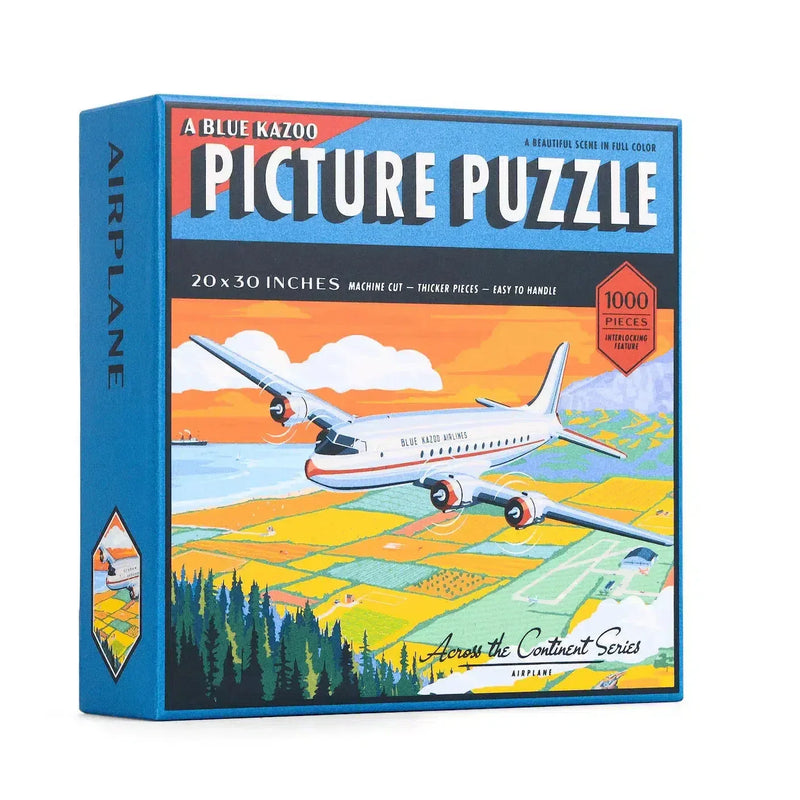 Airplane 1000 Piece Jigsaw Puzzle Blue Kazoo - BIG FRENCHIES