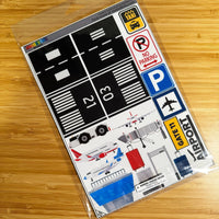 Airport: Reusable Decals for Customizing Magnetic Tiles, Plastic Bricks, and more - BIG FRENCHIES