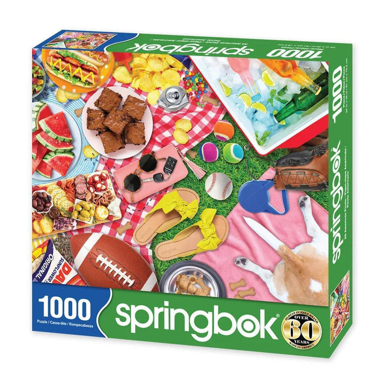 All American Picnic 1000 Piece Jigsaw Puzzle Springbok - BIG FRENCHIES