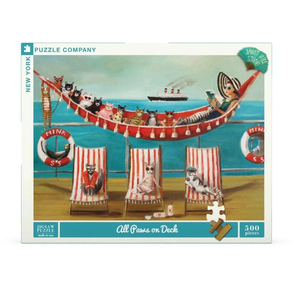 All Paws on Deck 500 Piece Jigsaw Puzzle NYPC